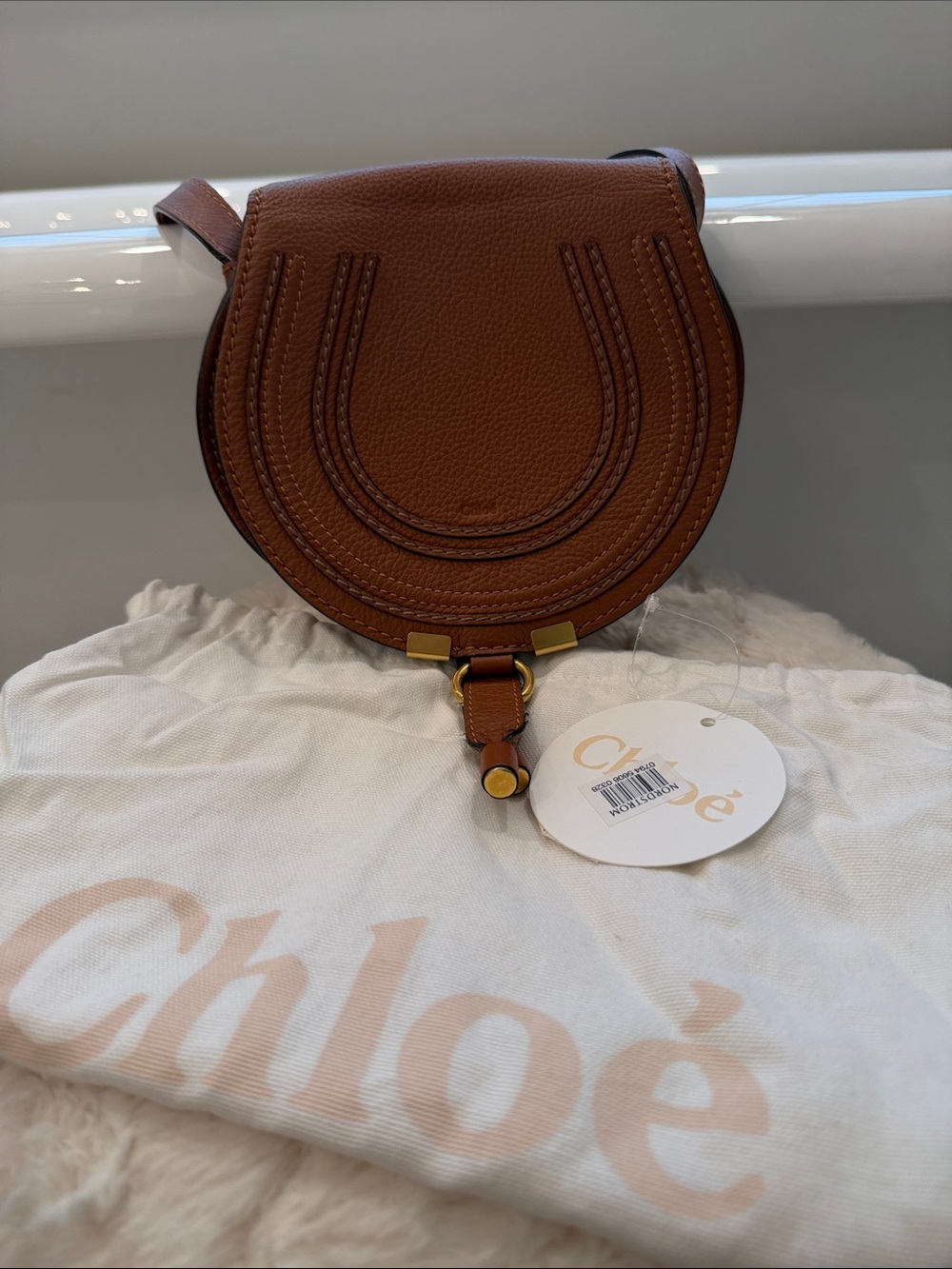 Chloé Marcie Small Saddle Bag Grained Leather - Picture 2 of 10